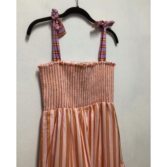 ANTHROPOLOGIE DOLAN CAROLINE TIERED MAXI SMOCKED STRIPPED DRESS SZ SM $298 MSRP - Picture 6 of 15